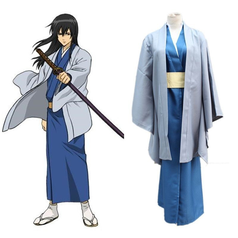 Gintama COS เครื่องแต่งกาย Katsura Kotarou คอสเพลย์ชุดกิโมโนซับเครื่องแต่งกายอะนิเมะเครื่องแต่งกาย G