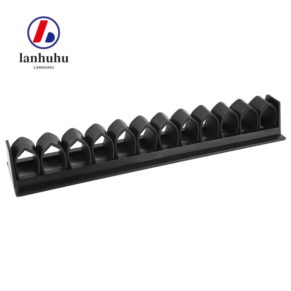 LANHUHU Horse Whip Crop Holder,พลาสติกสีดํา Horse Whip Crop Rack,ปฏิบัติติดผนังประหยัดพื้นที่ติดตั้ง