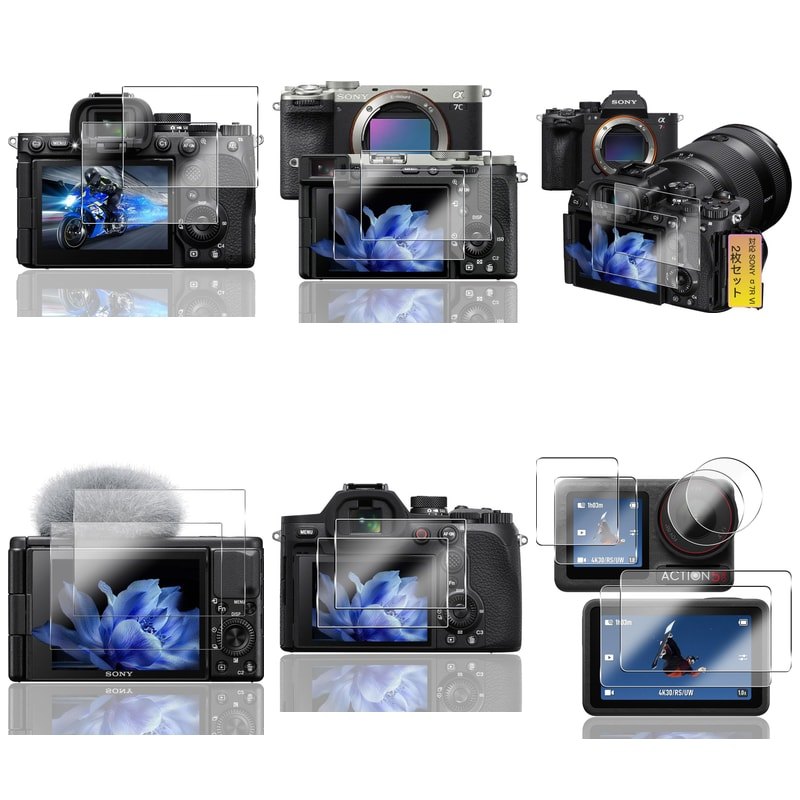 ฟิล์มกระจกกล้อง SONY Alpha ZV RX10 DJI Osmo Insta360 กระจกญี่ปุ่น