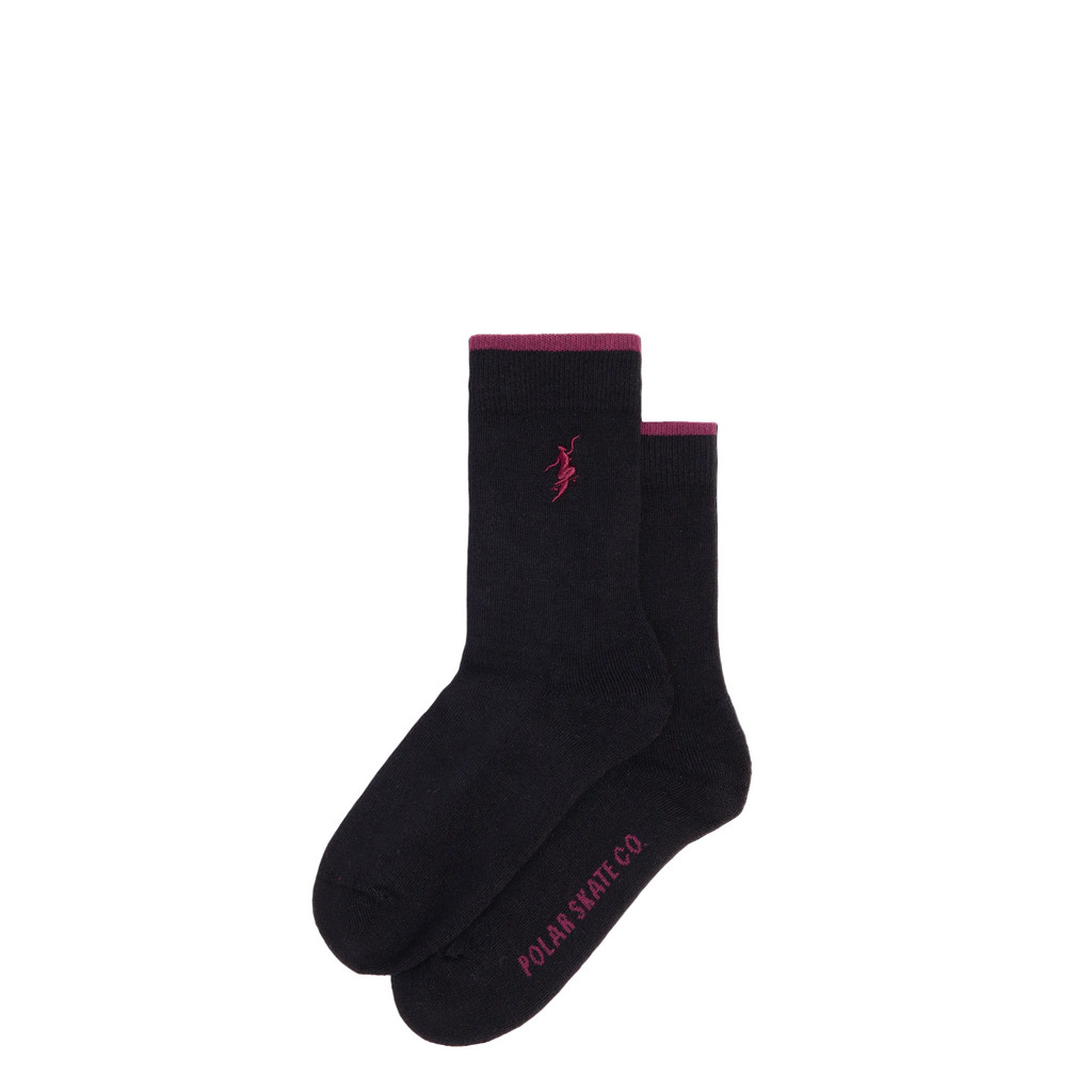 Polar Business No Complies Forever Socks  Black/Redcurrant