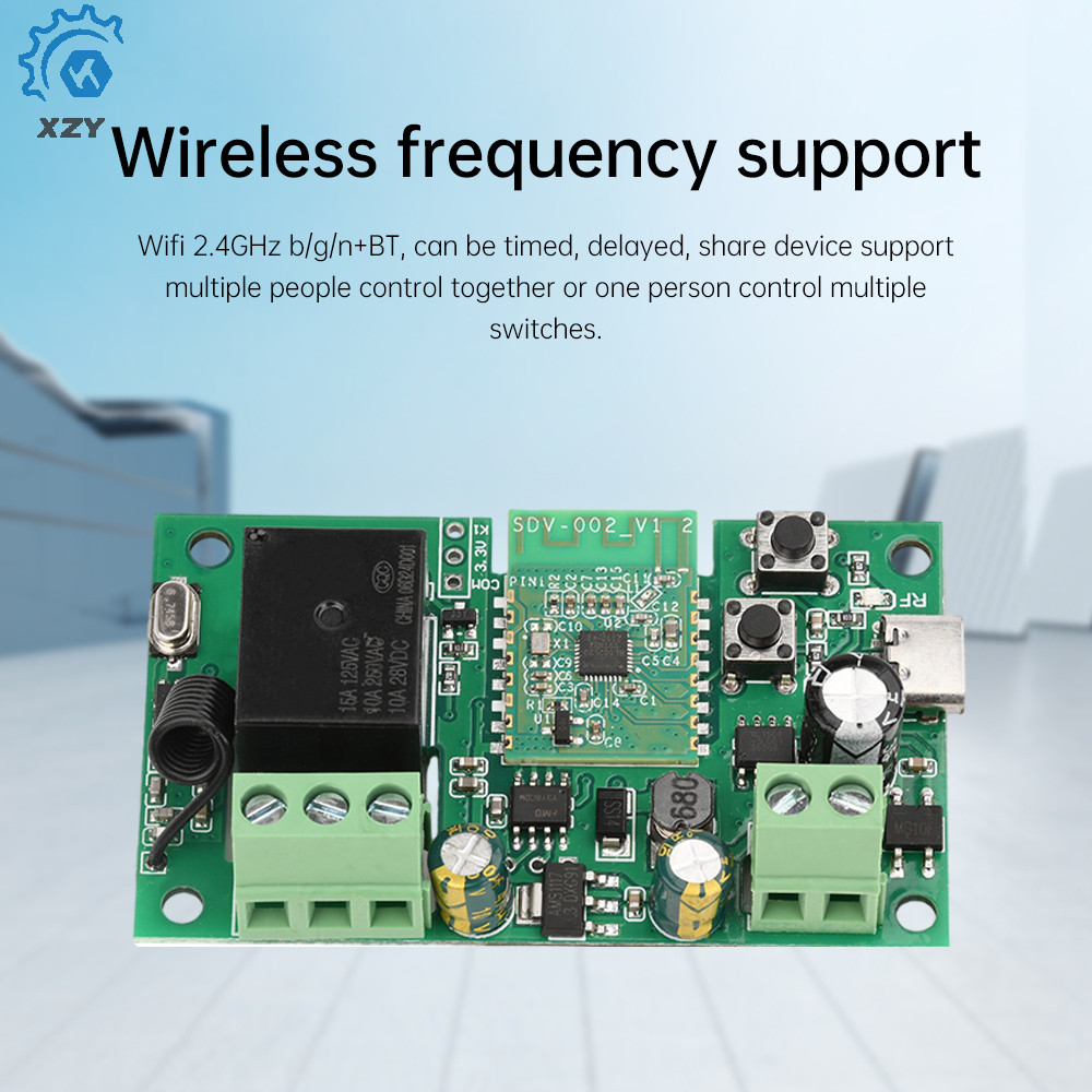 AC220V AC/DC7-32V/DC5V Pro Single Channel Self-LockingอัจฉริยะWifiบลูทูธรีเลย์โมดูลรองรับ 433Mhz RFร