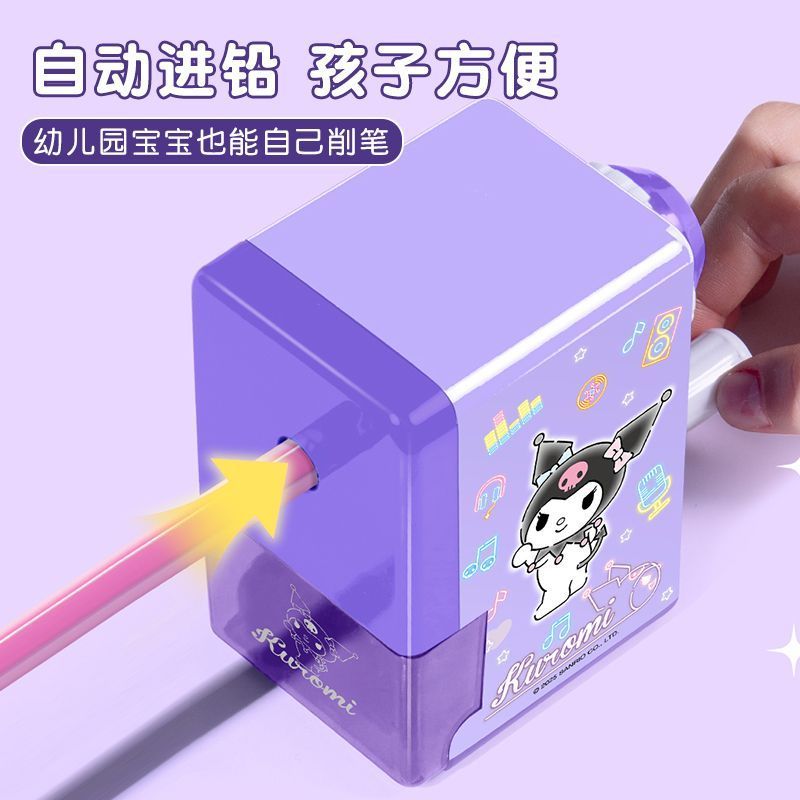 2026 สินค้าใหม่ 2026 ของแท้ Hello Kitty กบเหลาดินสอ kt Hello Kitty เจาะดินสอ Hand-Cranked Mechanical