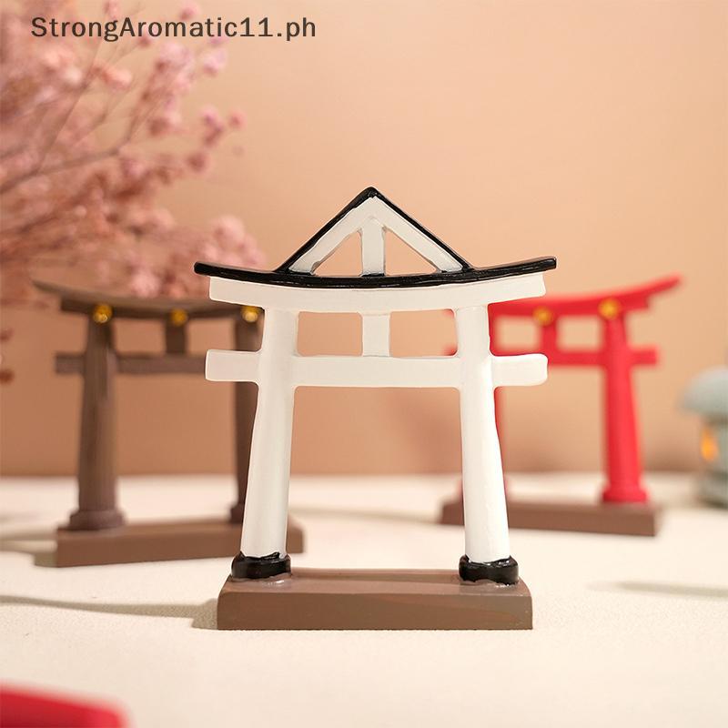 StrongAromatic Miniature Torii Gate ญี่ปุ่น Shinto Temple Garden เอเชียสถาปัตยกรรมรุ่นบอนไซ Zen Gard