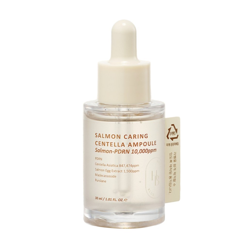 [heve blue] Salmon Caring Centella Ampoule, 30ml, 1pc / Korean Serum / Centella Essence / ของแท้ 100