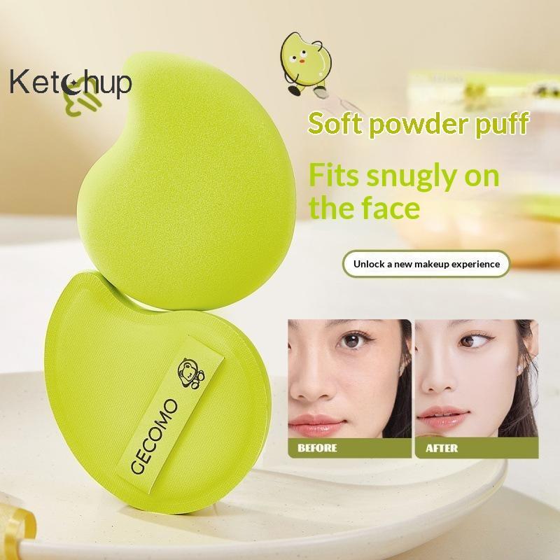 [Ktchup-t] Mango Shape Marshmallow Makeup Puff 2 Pa Soft Wet Dry Dual Use for Liquid Foundation Blus
