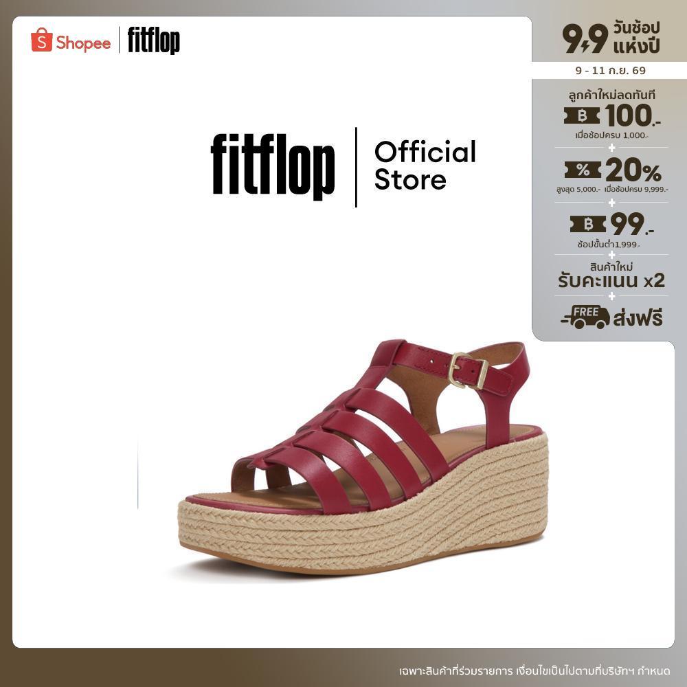 FITFLOP PLATFFORMS ESP.FISHERMAN WEDGE รองเท้าแตะแบบรัดส้นผู้หญิง รุ่น JF5-D47 สี RED