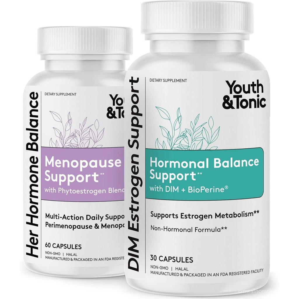Youth & Tonic DIM for Perimenopause – Estrogen Supplement for Women 2pk | Hormone Balance Supplement