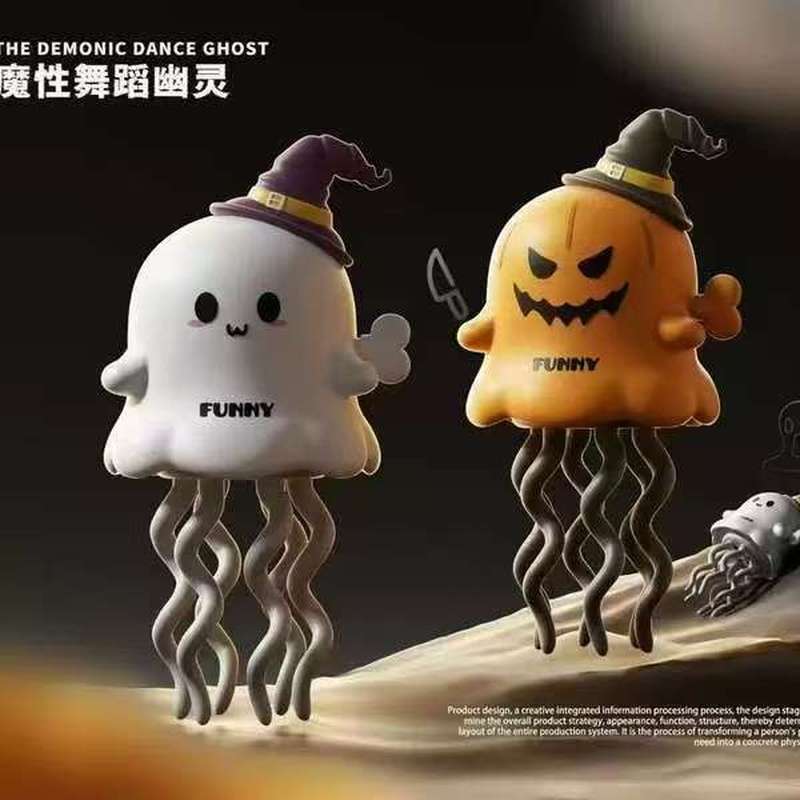 新品创意跳舞玉米万圣节南瓜幽灵圣诞魔扭* 扭解压万圣节派对活着Popular Magic Dance Octopus New Toy Creative Clockwork Twist Octopus 