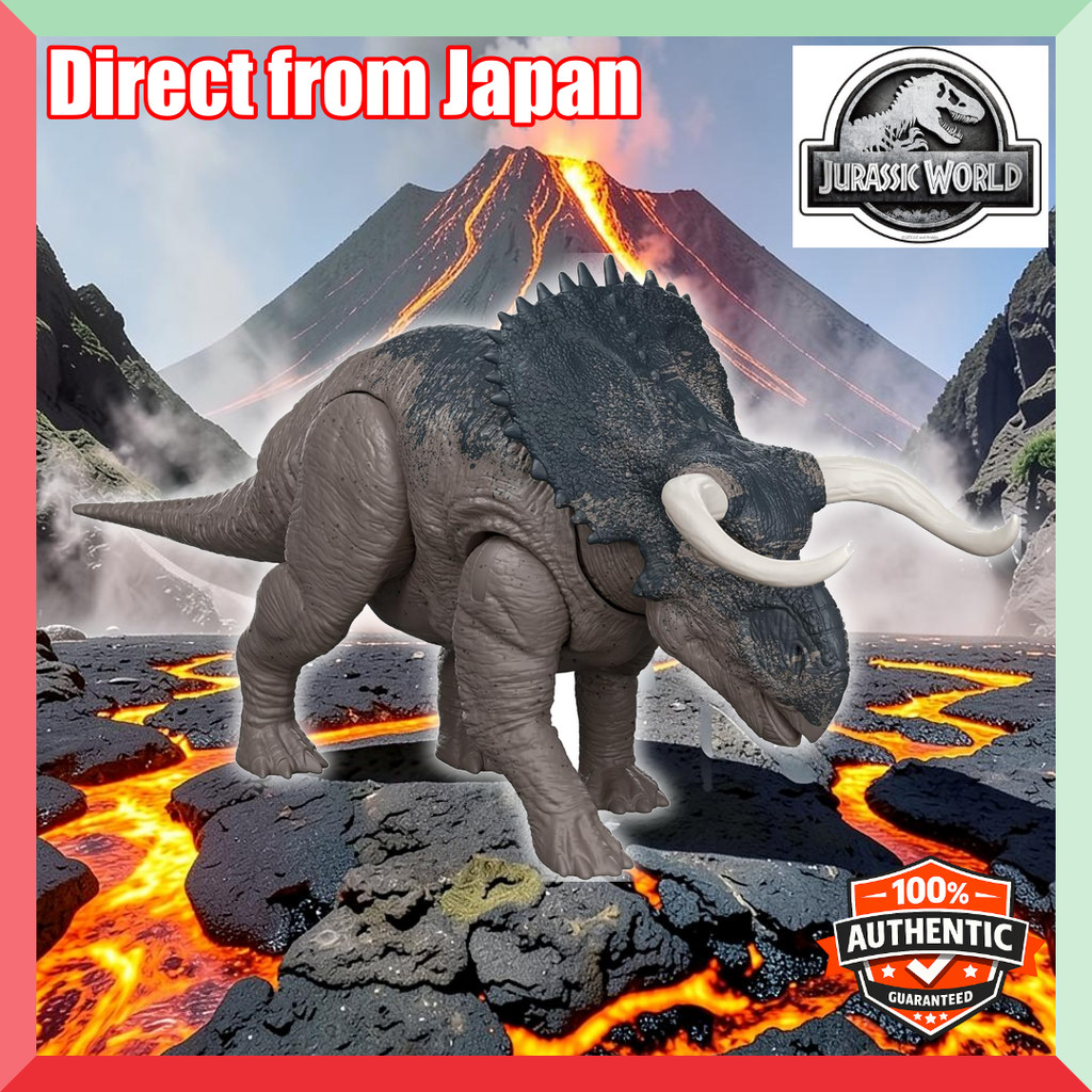 Jurassic World จูราสสิคเวิลด์ Mattel Action Figure - Roaring! Narsutoceratops - Kid's Dinosaur Toy -