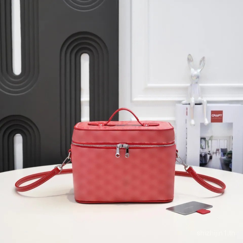 R RL9C คลังสินค้าพร้อม Goyard Goyard กระเป๋าเครื่องสําอางขนาดใหญ่ความจุกระเป๋าแป้งไหล่กระเป๋าอาหารค่