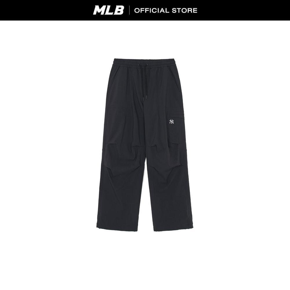 MLB กางเกงขายาว ยูนิเซ็กซ์ Cotton Touch Parachutte Wide Pants รุ่น 3AWPB0161 50BKS สีดำ