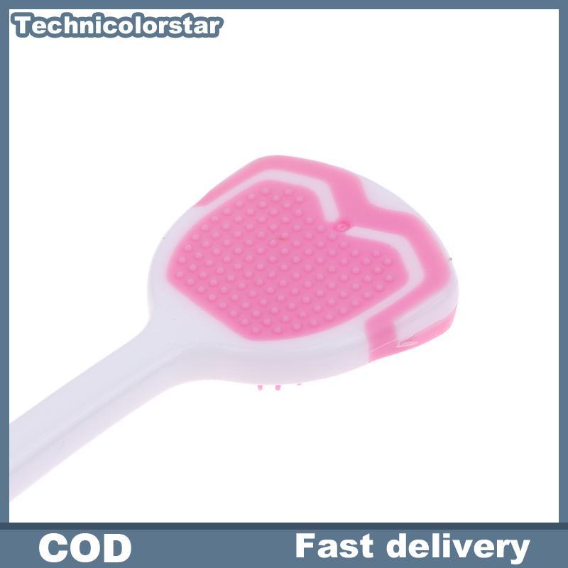 Trsr 1/5PCS ลิ้น Scraper Oral แปรงทําความสะอาดซิลิโคนทําความสะอาดลิ้นแปรงสีฟันปาก Fresh Breath Scrap