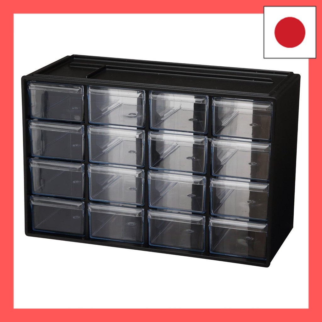 Iris Ohyama Parts Cabinet, Black, PC-30 hamachi SHOP