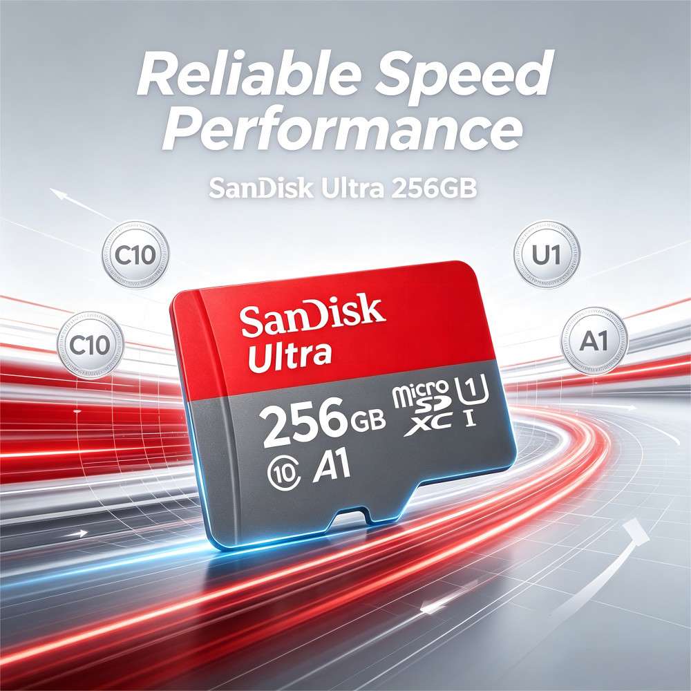 SanDisk Ultra MicroSDXC UHS-I 32GB/64GB/128GB/256GB/512GB/1TB ความเร็วสูงสุด 140 MB/s U1 A1 (SDSQUAB-128G-GN6MN)