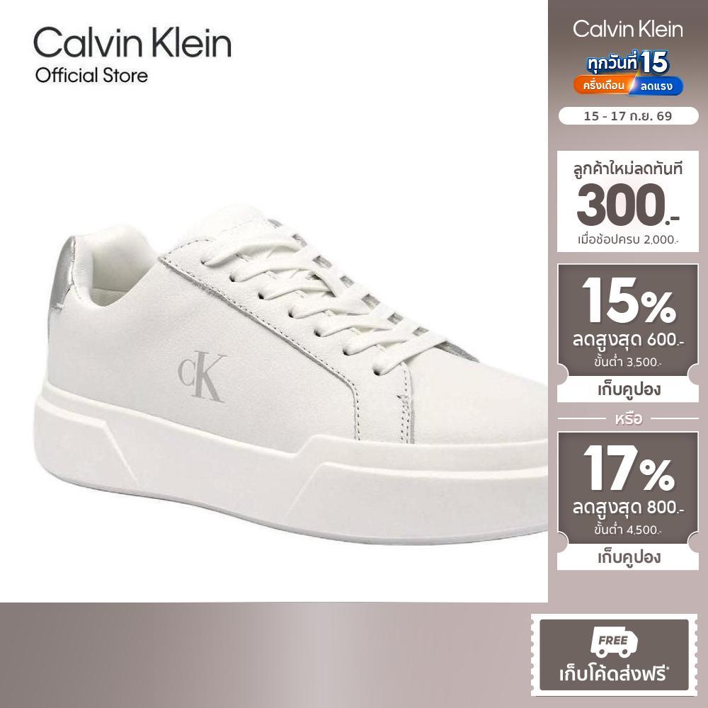 CALVIN KLEIN รองเท้าผ้าใบผู้หญิง รุ่น YW01948 0LC-สีขาว