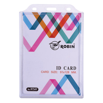 ป้ายชื่อพลาสติกจัมโบ้ แนวตั้ง (แพ็ค10ซอง) โรบิน R734Y