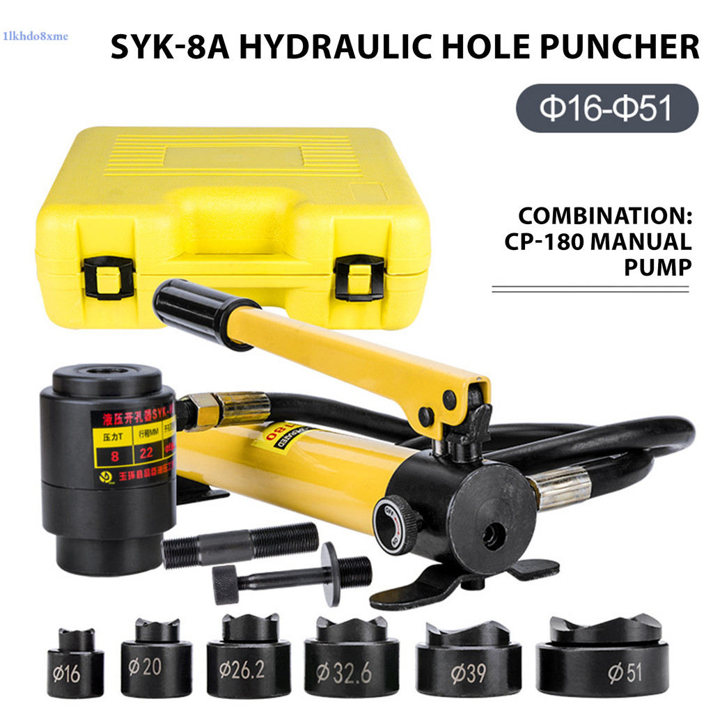 COD SYK-8A/SYK-8B Stainless Steel Hydraulic Knockout Punch 8A/15 Hole Punch
