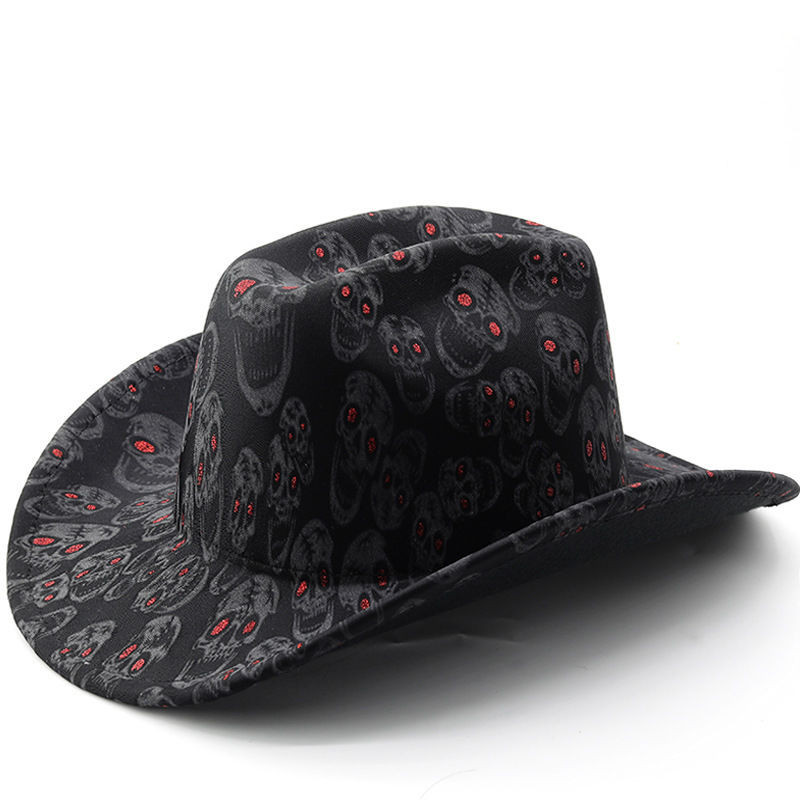 Cross-border Men's and Women's Cowboy Hats European and American Jazz Hats Halloween Party Prom Perf