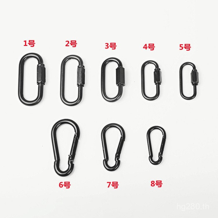 หัวเข็มขัดเหล็กแบบล็อค สำหรับปีนเขา สีดำ แขวนได้อย่างรวดเร็ว NT4
