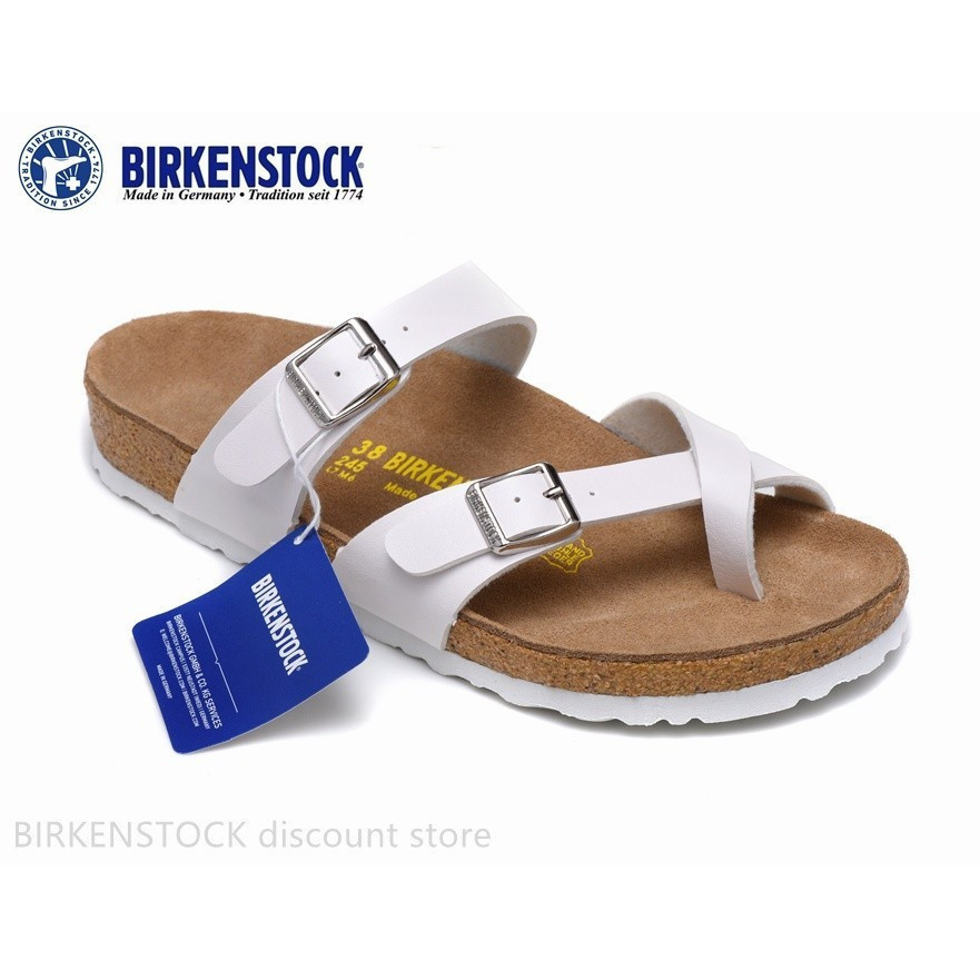 Mayari ผู้ชายผู้หญิงคลาสสิก Cork สีขาว Matte White Sole รองเท้าแตะรองเท้าแตะขนาด 34-46 V78K