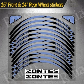 สําหรับ ZONTES 368E 368D 368M 368K 350E 350M 350D 350E สีม่วงขอบล้อสติกเกอร์สะท้อนแสงอุปกรณ์เสริมกันน้ํา Decal