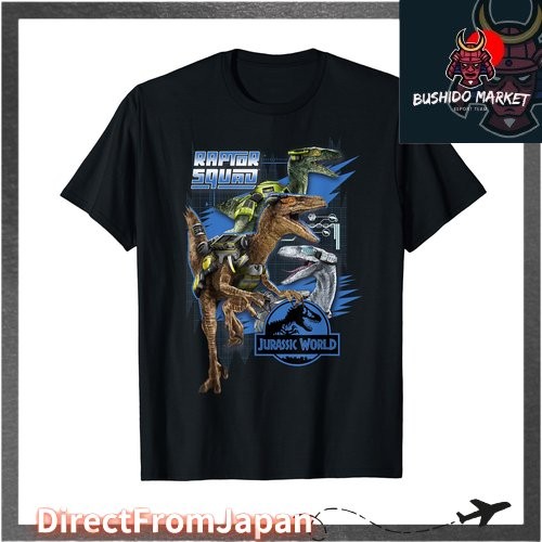 เสื้อยืดลายตาราง Jurassic World Raptor Squad Group Shot 【DirectFromJapan】