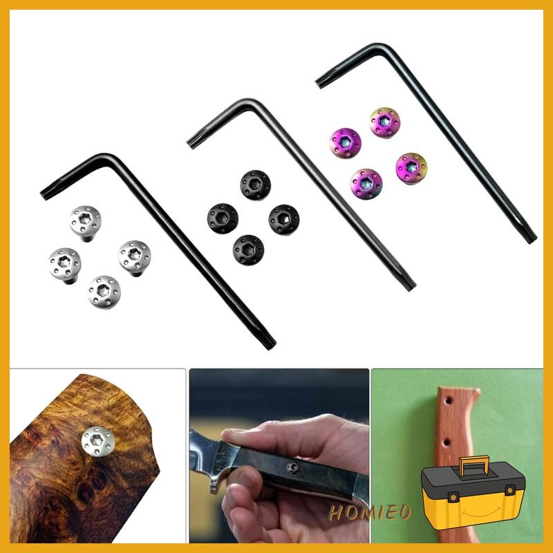 HOMIE0 4 ชิ้นสแตนเลสสตีล Grips Bolts Handle Grip สกรูสําหรับ 1911 P4 Grips ที่แม่นยํา Machined อะไหล