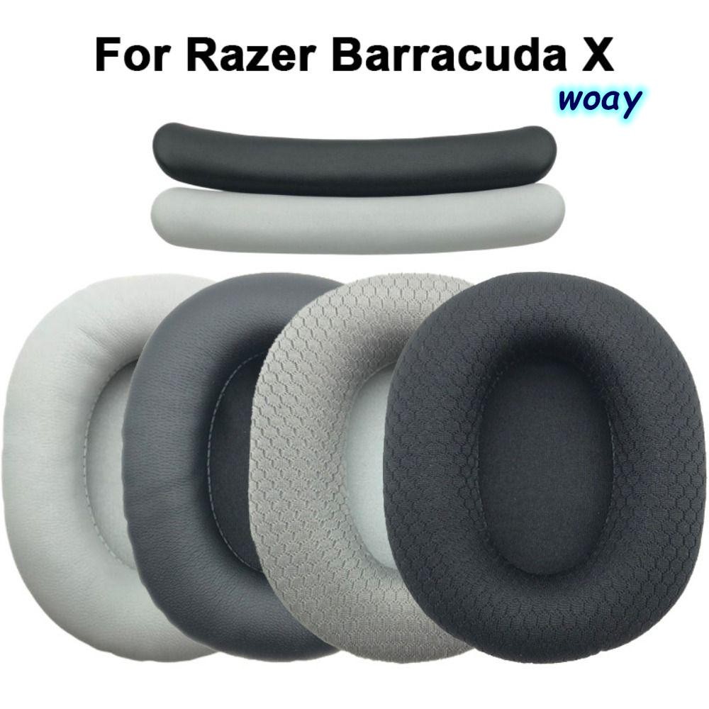 WOAY 2 ชิ้นแผ่นรองหูฟัง,ชุดหูฟังฟองน้ําโฟมเปลี่ยนแผ่นรองหูฟัง, Earmuff หูฟัง Earmuff สําหรับ Razer Barracuda X