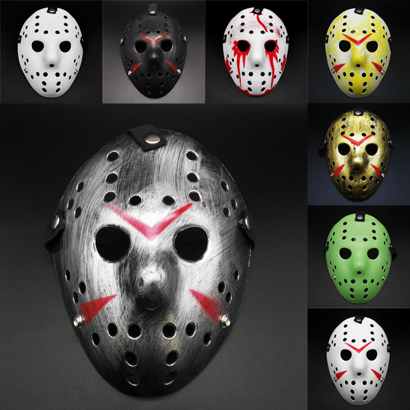 หน้ากากฮาโลวีน หน้ากากผีฮาโลวีน ฮาโลวีน Jason Mask cos Hockey Hockey Hockey Horror Pharaoh Show Head