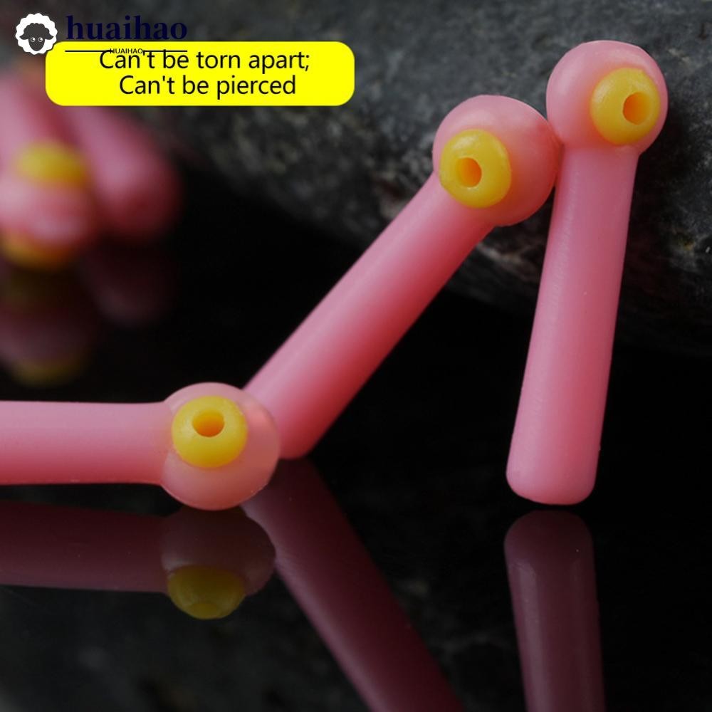 HUAIHAO 30 ชิ้น/กล่องสีชมพู Double Core Power Float Adapter Super แน่นซิลิโคนตกปลาลอยที่นั่งสําหรับก