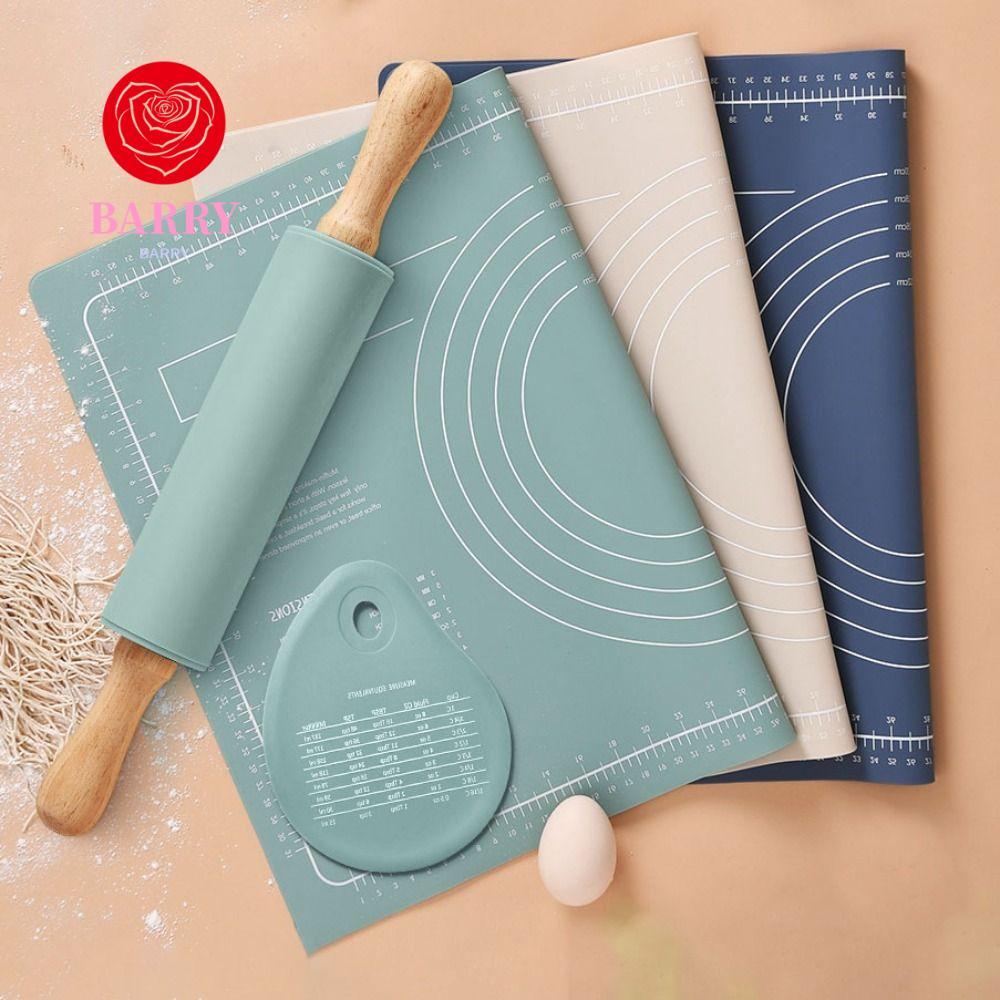 ชุดแผ่นนวดซิลิโคน BARRY ทนความร้อนด้วยแผ่นรีดแป้งขนาด, Bakeware Nonstick ขนาดใหญ่แผ่นรองอบกันลื่นเค้ก