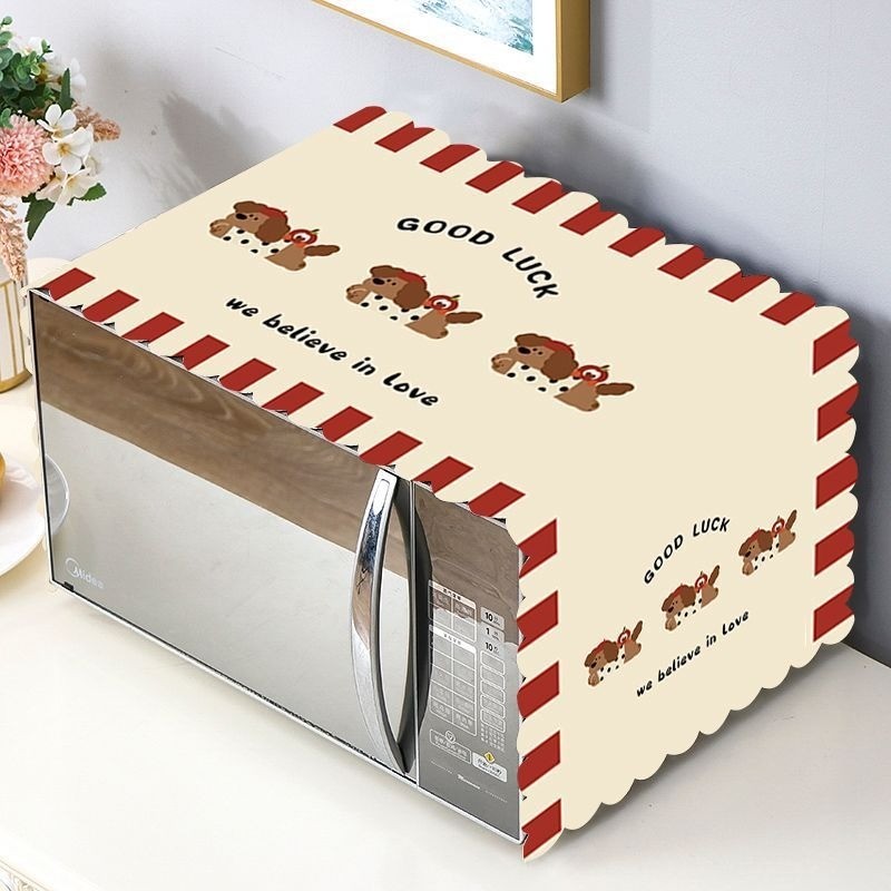 COD ผ้าคลุมไมโครเวฟ 35*100CM รูปการ์ตูน กันฝุ่น ป้องกันน้ำมัน ใช้ได้ก้กเครื่องซักผ้าและตู้เย็น - รูปที่ 3