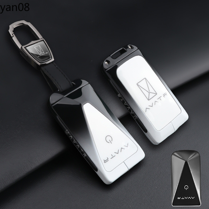 สังกะสีอัลลอยด์โลหะกุญแจรถสําหรับ Avatr 07 11 12 E16 Max สําหรับ Avatr 06 07/12/11 High end ส่วนบุคคลป้องกันกรณี Key chain