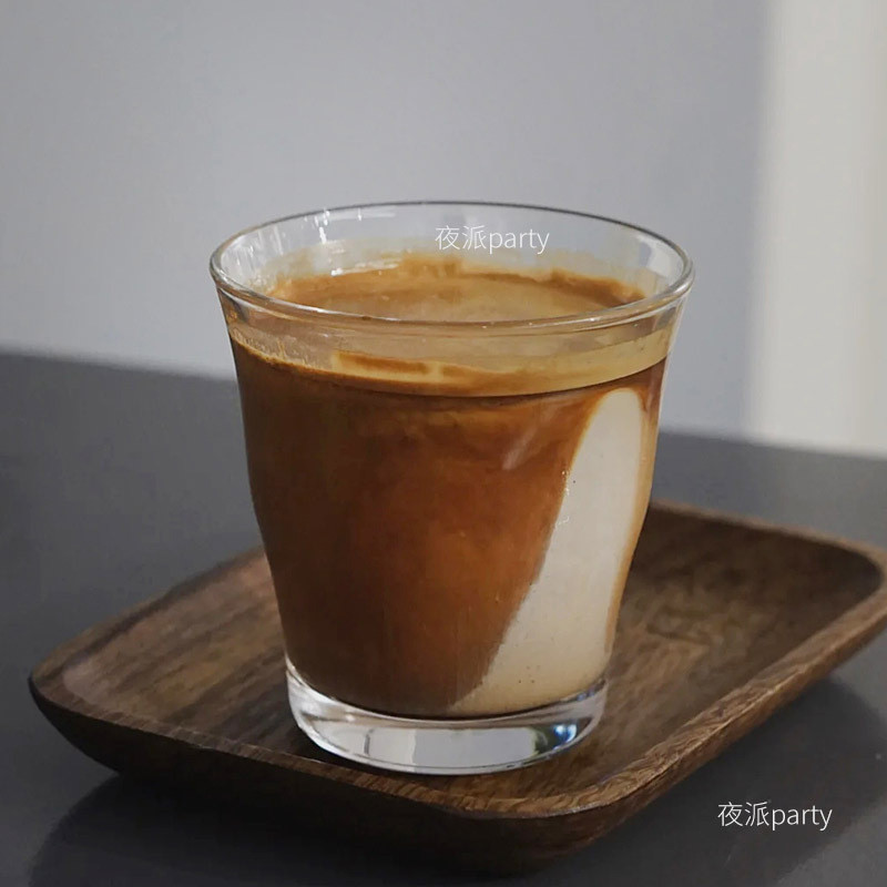 สกปรกถ้วยกาแฟเย็นอเมริกันทนความร้อนใสหนาแก้วน้ําถ้วยอินญี่ปุ่นที่เรียบง่ายออสเตรเลียสีขาวลาเต้ถ้วย
