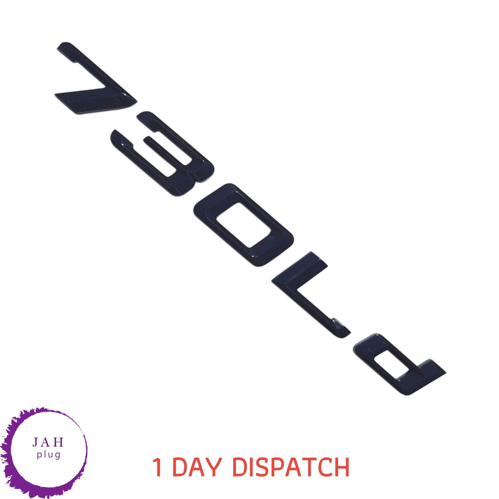 730Ld GLOSS BLACK REAR BOOT LID TRUNK BADGE EMBLEM LETTERING สําหรับ BMW 7 SERIES