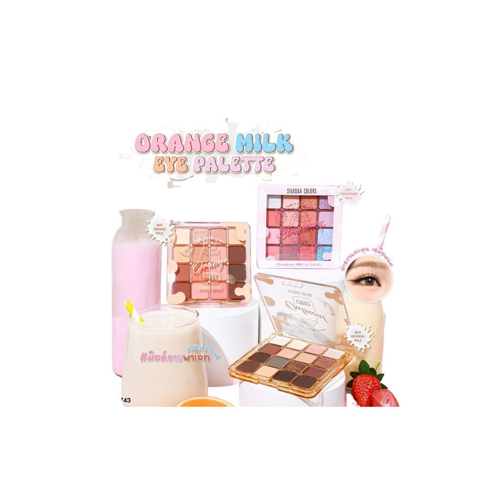 ♦️ของแท้·ส่งด่วน·ถูก♦️Sivanna Colors Orange Milk Eye Palette #HF743 ซีเวนน่า คัลเลอร์ส ออเรนจ์ มิลค์
