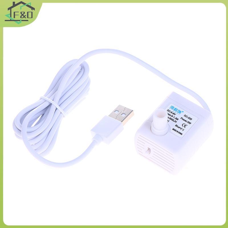 F&O 1 ชิ้น Micro 3W 500L/H Mini Submersible Pumps Pet Water Dispenser DC 3.5V-9V USB ปั๊มน้ําสําหรับ