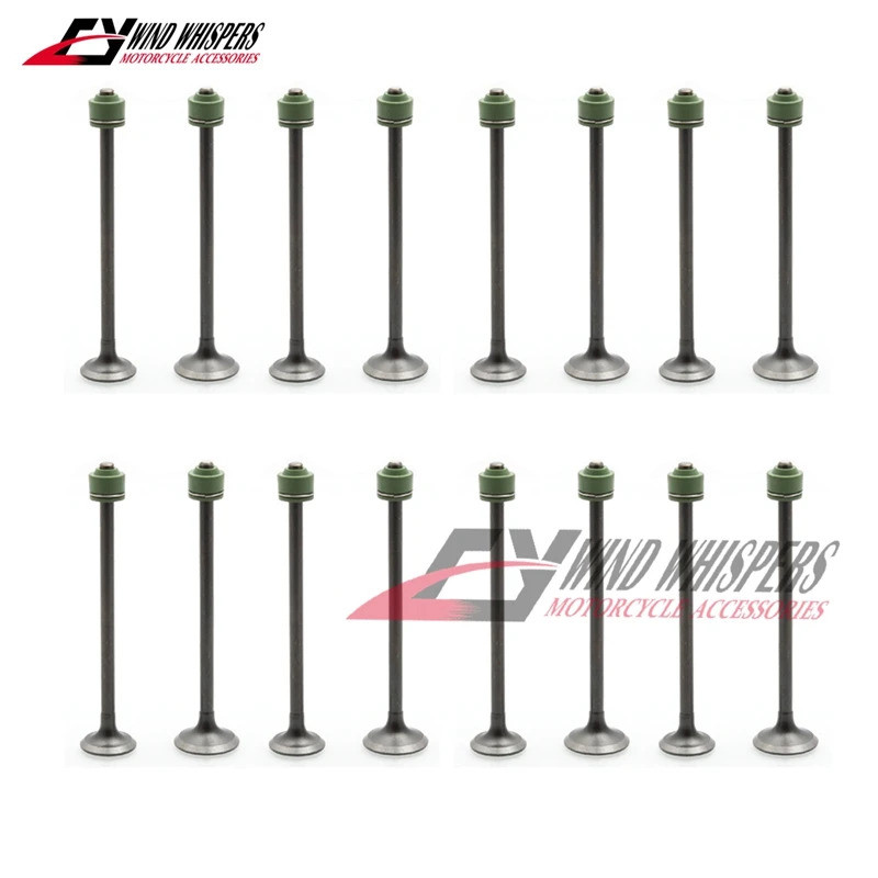 16XPCS รถจักรยานยนต์ Intake Outlet วาล์ว/ซีลน้ํามันชุดสําหรับ HONDA CBR250 CBR 250 MC17 MC19 MC22 CB