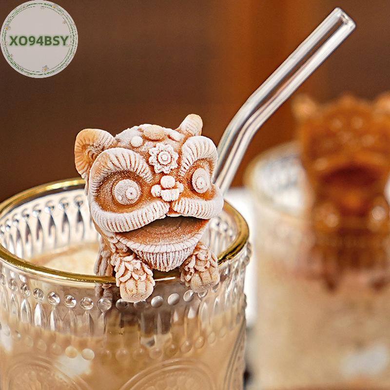 XO94BSY Fortune Wake Up Lion Ice Frame แขวนถ้วยบ้านกาแฟ ICE CUBE ทําแม่พิมพ์ซิลิโคน ICE CUBE ถาดฤดูร