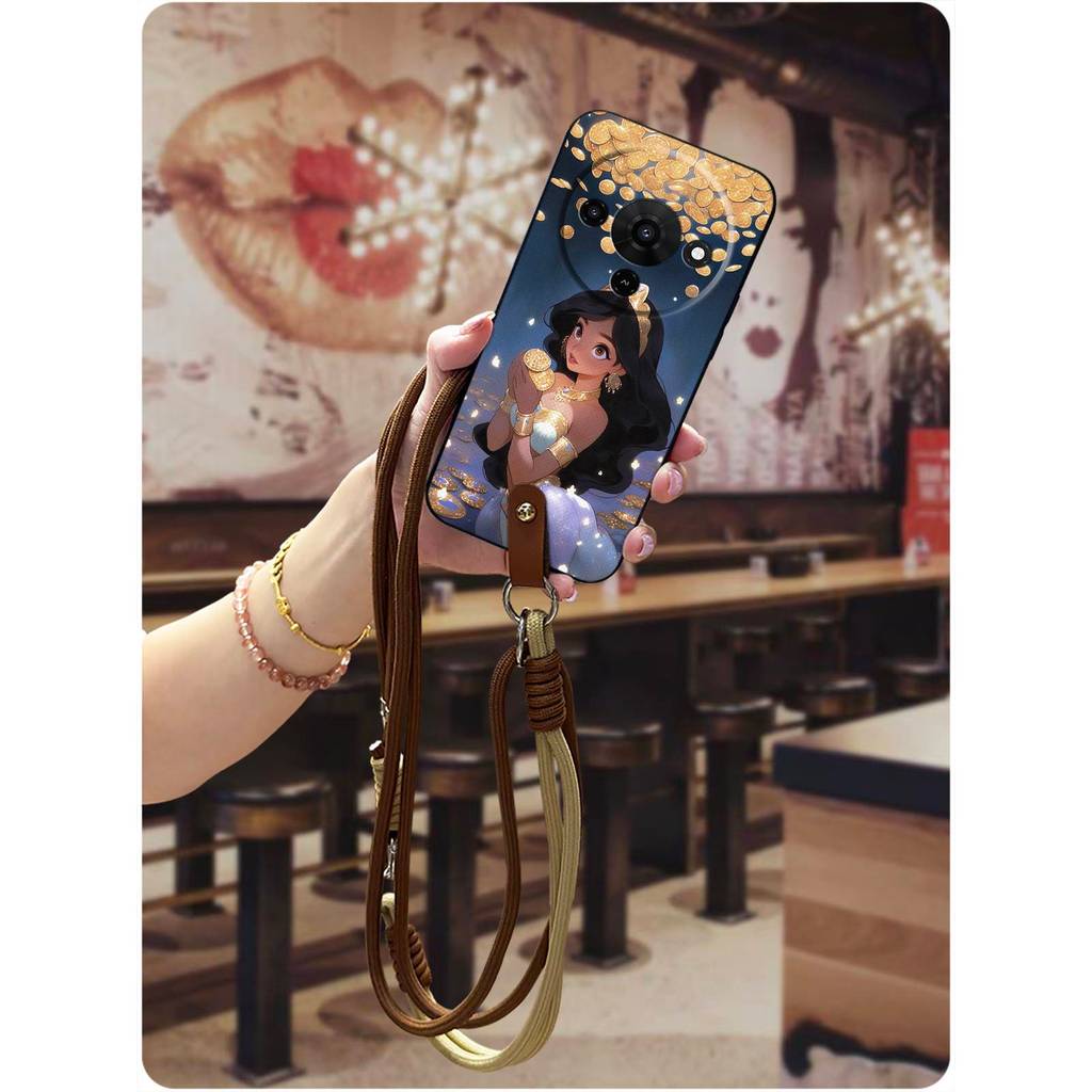 เคสโทรศัพท์กันน้ําสําหรับ ZTE Blade A76 5G TPU การ์ตูน Dirt-proof กันกระแทกแฟชั่นออกแบบสร้อยคอป้องกั