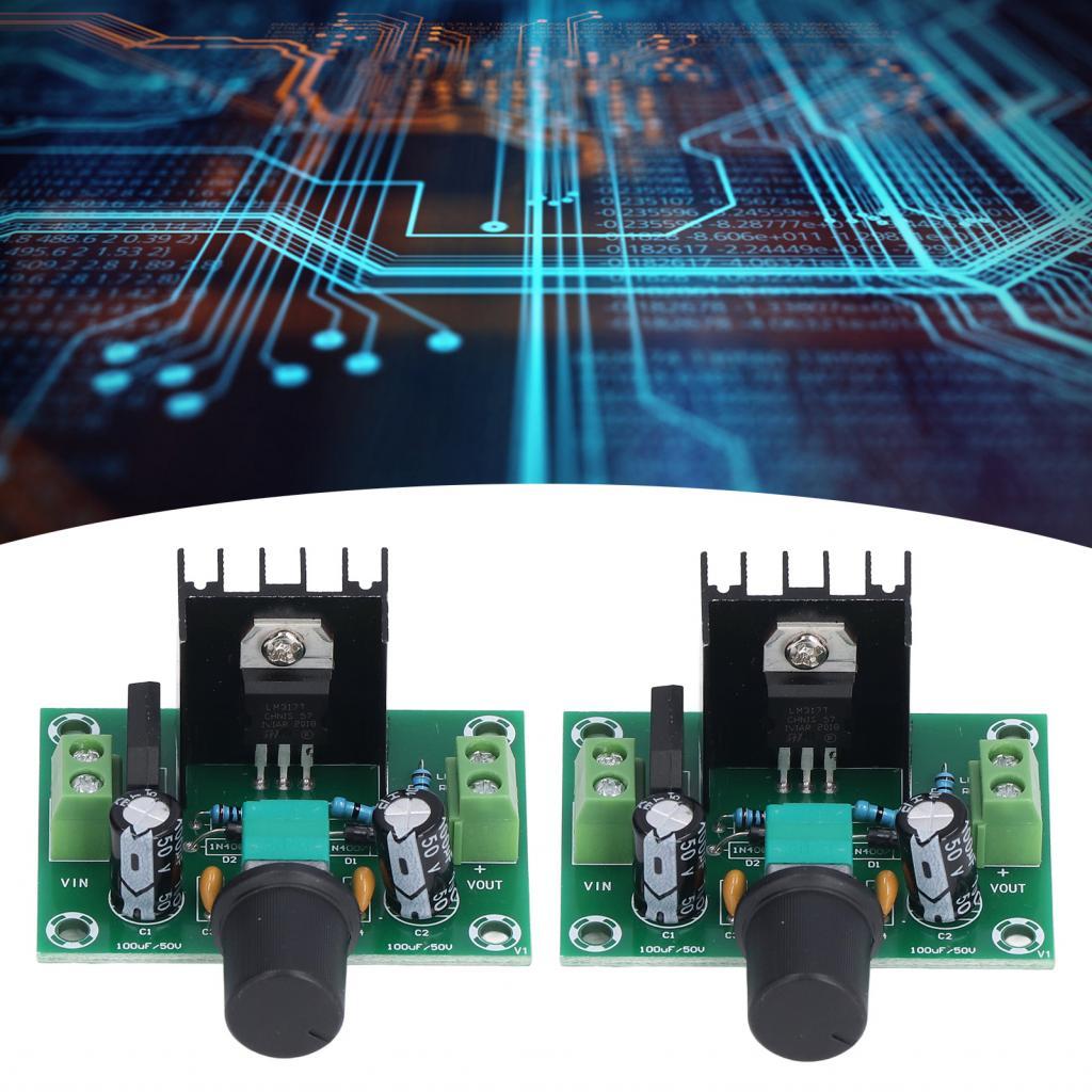 LM317 โมดูลเชิงเส้นเซนเซอร์ XH-M197 แผ่นควบคุมแรงดันไฟฟ้า 2 ชิ้น DC สูงสุด 35V PCB สำหรับอุตสาหกรรม