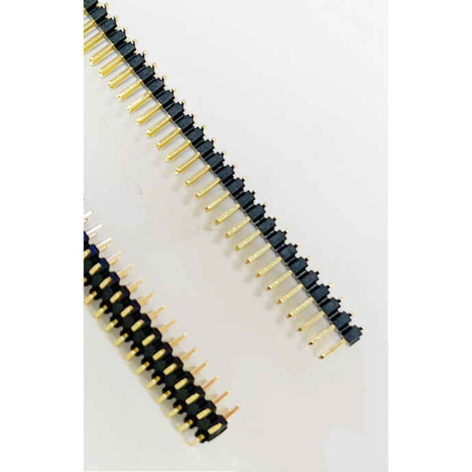 เกรดอุตสาหกรรม 2.54MM Pitch 2 * 40P Standing Patch Pin Gold-Plated 3U Standing Patch Double Row Pin