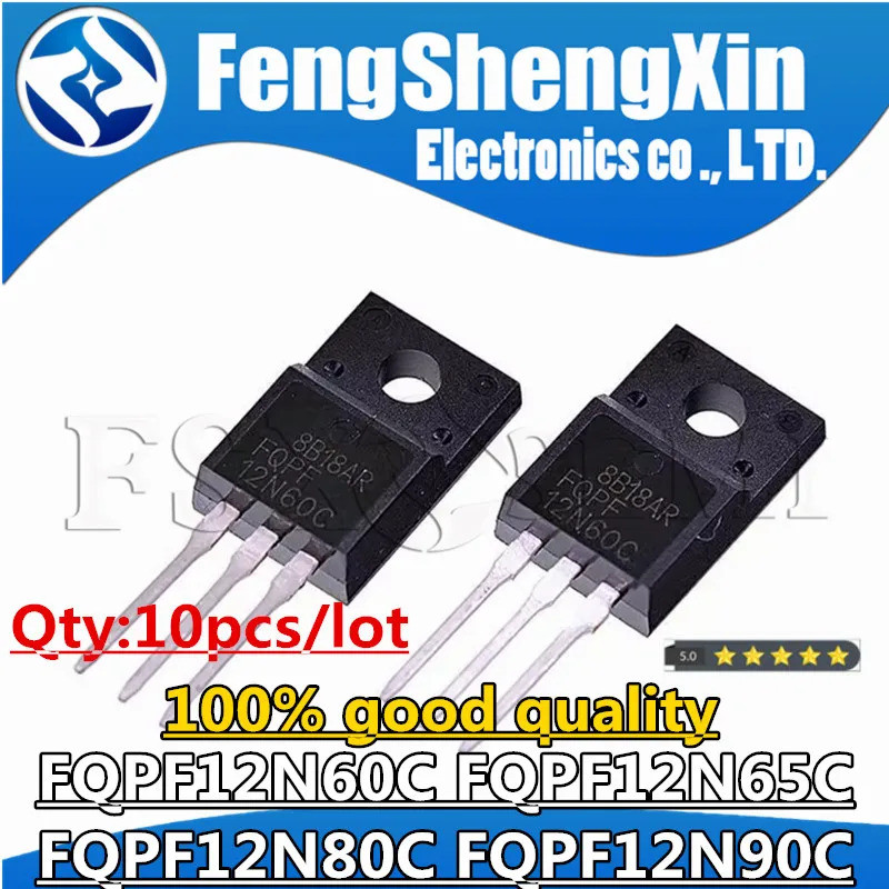 10 ชิ้น FQPF12N60C TO-220F 12N60 FQPF12N60 FQPF12N65 12N65 FQPF12N80CPFQPF12N80 12N80PFQPF12N80 12N8