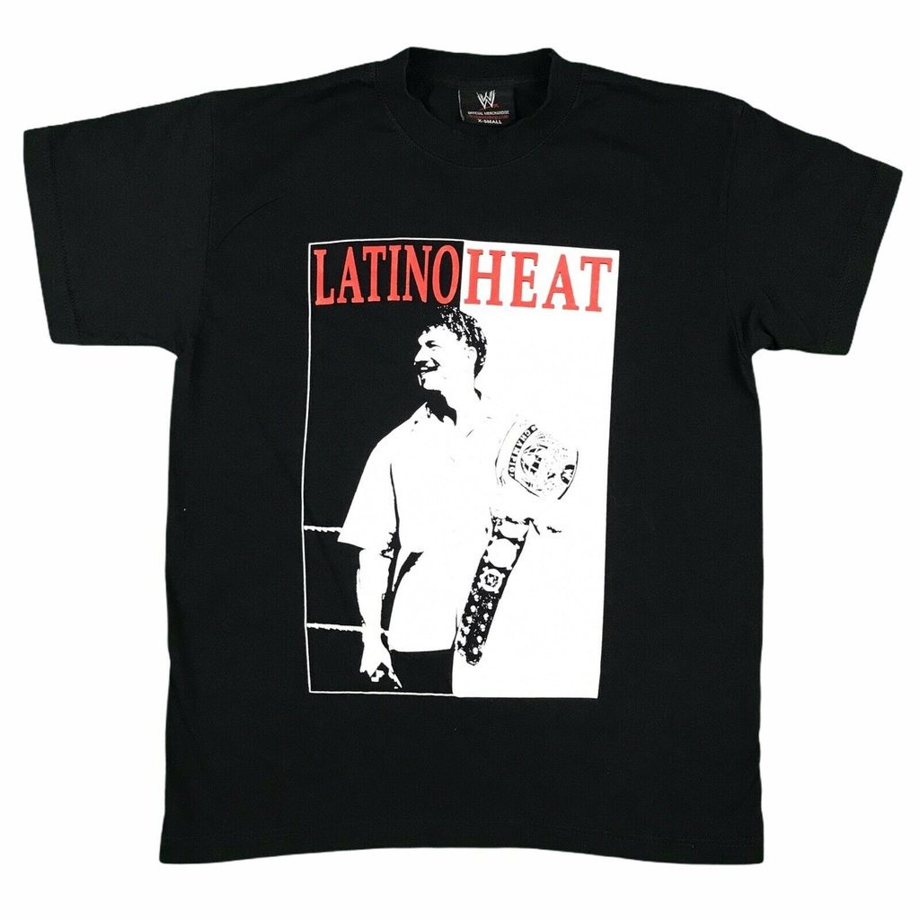 เสื้อยืด ***WWE*** Harajuku Eddie Guerrero Wrestling T Shirt USA Tee Vintage Retro TV The Heat เสื้อ