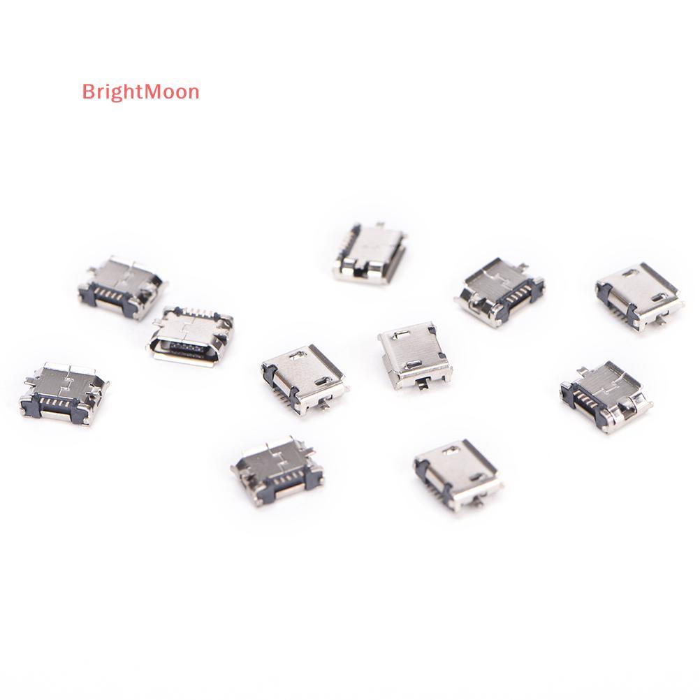 BrightMoon 10pcs Micro USB 5pin B ประเภทหญิงสําหรับ Connector 5 pin ชาร์จซ็อกเก็ต Nice