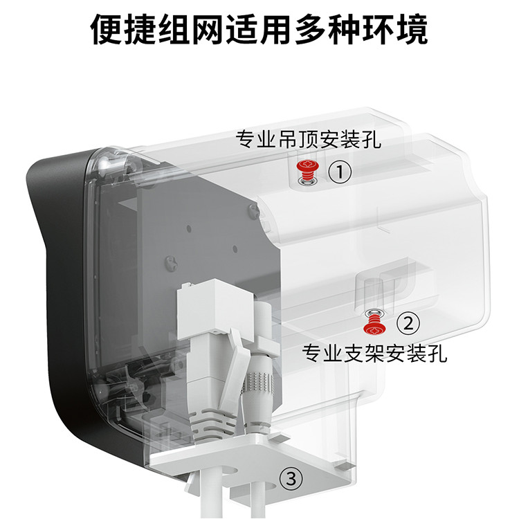 Mercury Dual Light กล้องเครือข่ายสีเต็มรูปแบบ 4 ล้าน Audio PoE แหล่งจ่ายไฟกล้องเฝ้าระวัง MIPC474PW-4