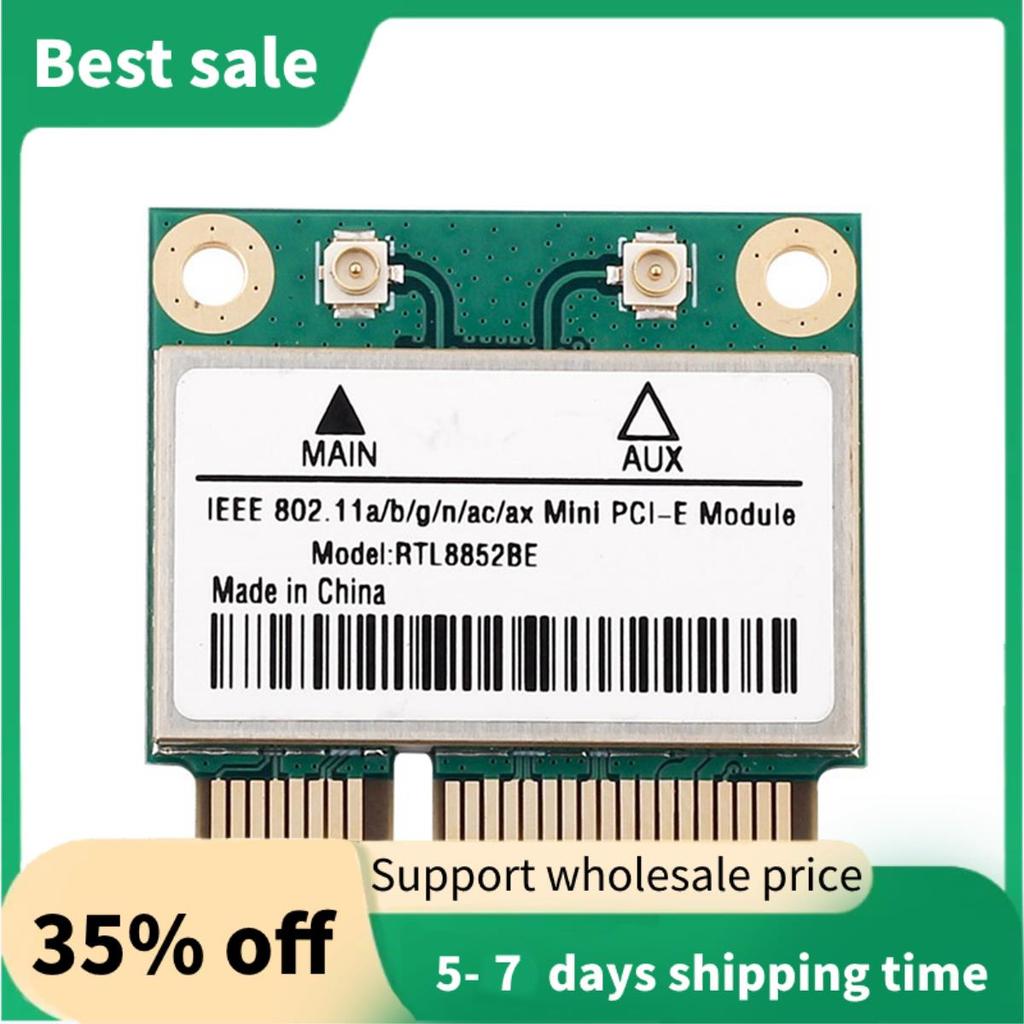 RTL8852BE การ์ดเครือข่าย WiFi 6 1800Mbps BT 5.2 Dual Band ไร้สาย MiniPCIe 802.11ac/Ax 2.4G/5 Ghz -MI