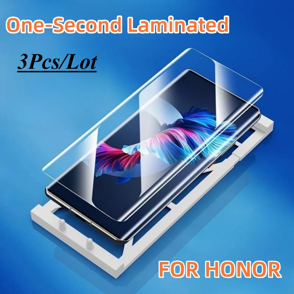 3 PC Hydrogel ฟิล์มสําหรับ HONOR Magic 7 Pro 6 5 lite Magic 6 Pro 3 4 Pro ป้องกันหน้าจอเซรามิคนุ่มแก้วป้องกันพร้อมชุดติดตั้ง