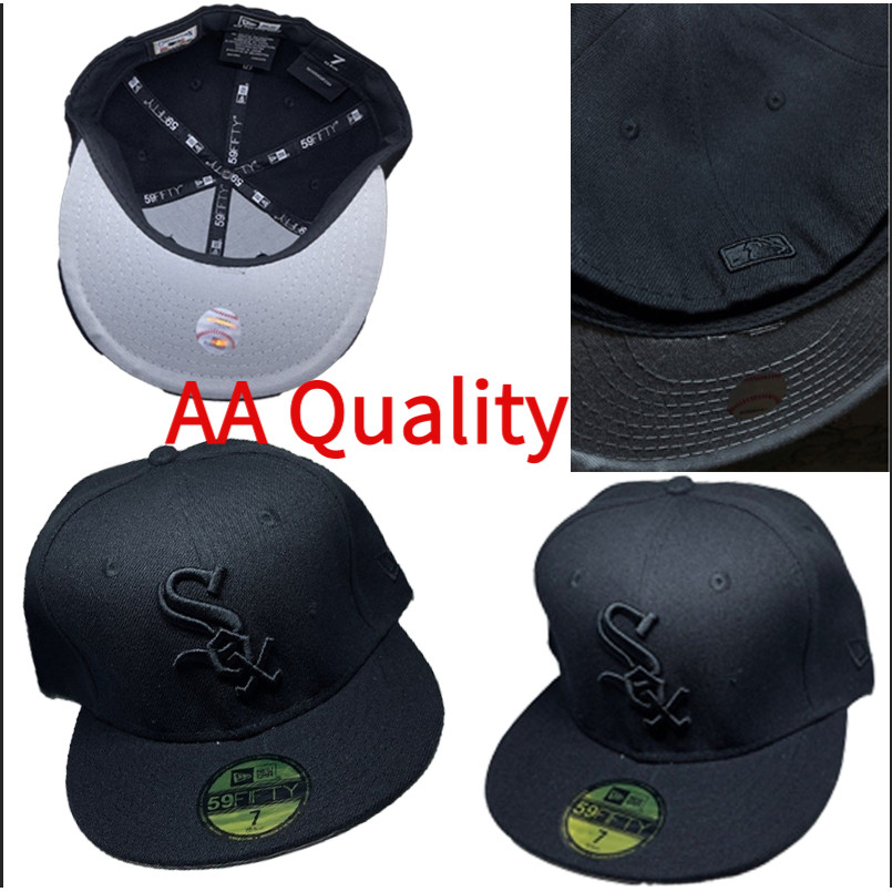 AA Quality 9FIFTY Newera Chicago White Sox CWS Super Black Snapback Cap
