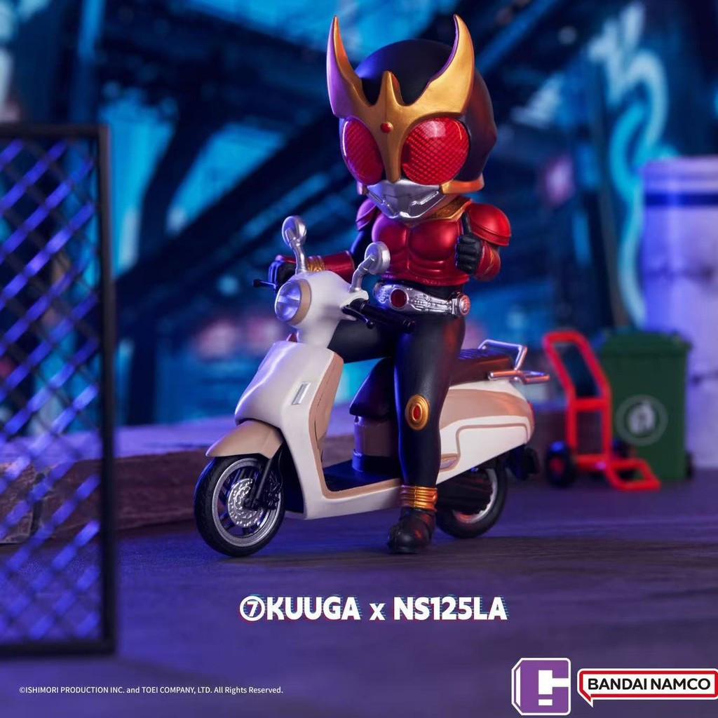Bandai BNFIGUREQ Kamen Rider x HONDA Co-Branded HONDA รถจักรยานยนต์ตุ๊กตาตกแต่งอินเทรนด์เล่นรูปของขวัญวันเกิดเดสก์ท็อปตกแต่ง